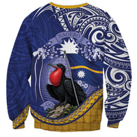 Magnificent Frigatebird Nauru Sweatshirt Pandanus Weaving Polynesian Pattern