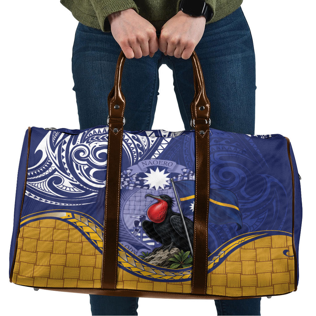 Magnificent Frigatebird Nauru Travel Bag Pandanus Weaving Polynesian Pattern