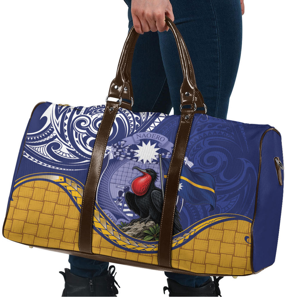 Magnificent Frigatebird Nauru Travel Bag Pandanus Weaving Polynesian Pattern
