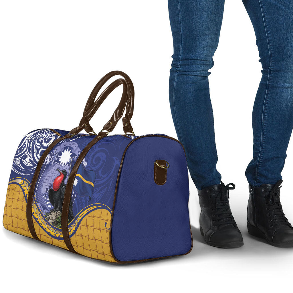 Magnificent Frigatebird Nauru Travel Bag Pandanus Weaving Polynesian Pattern