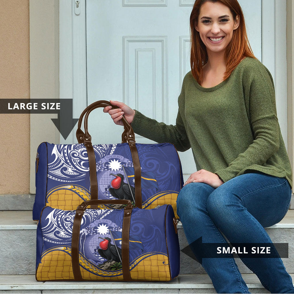 Magnificent Frigatebird Nauru Travel Bag Pandanus Weaving Polynesian Pattern