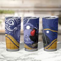 Magnificent Frigatebird Nauru Tumbler Cup Pandanus Weaving Polynesian Pattern