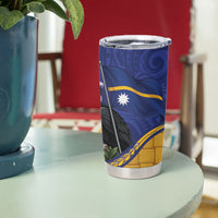 Magnificent Frigatebird Nauru Tumbler Cup Pandanus Weaving Polynesian Pattern