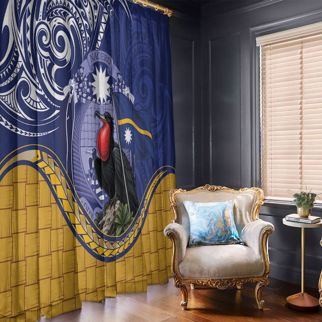 Magnificent Frigatebird Nauru Window Curtain Pandanus Weaving Polynesian Pattern
