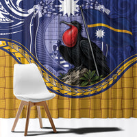 Magnificent Frigatebird Nauru Window Curtain Pandanus Weaving Polynesian Pattern