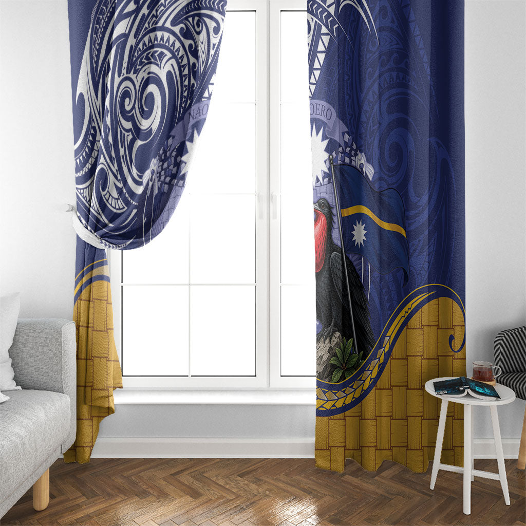 Magnificent Frigatebird Nauru Window Curtain Pandanus Weaving Polynesian Pattern