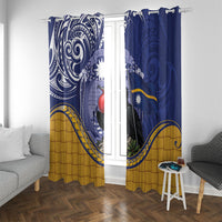 Magnificent Frigatebird Nauru Window Curtain Pandanus Weaving Polynesian Pattern
