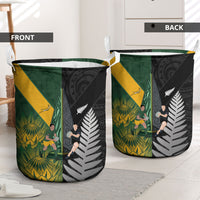 New Zealand and South Africa Rugby Laundry Basket Ultimate Rivalry All Black Springboks