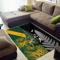 New Zealand and South Africa Rugby Area Rug Ultimate Rivalry All Black Springboks