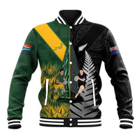 New Zealand and South Africa Rugby Custom Baseball Jacket Ultimate Rivalry All Black Springboks
