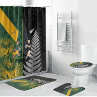 New Zealand and South Africa Rugby Bathroom Set Ultimate Rivalry All Black Springboks