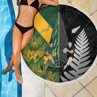 New Zealand and South Africa Rugby Beach Blanket Ultimate Rivalry All Black Springboks