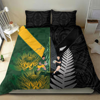 New Zealand and South Africa Rugby Bedding Set Ultimate Rivalry All Black Springboks