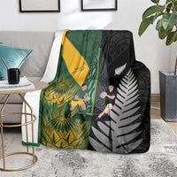 New Zealand and South Africa Rugby Blanket Ultimate Rivalry All Black Springboks
