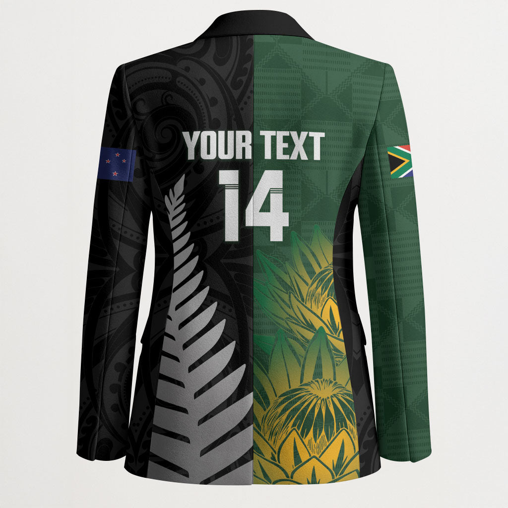 New Zealand and South Africa Rugby Custom Blazer Ultimate Rivalry All Black Springboks