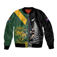 New Zealand and South Africa Rugby Custom Bomber Jacket Ultimate Rivalry All Black Springboks