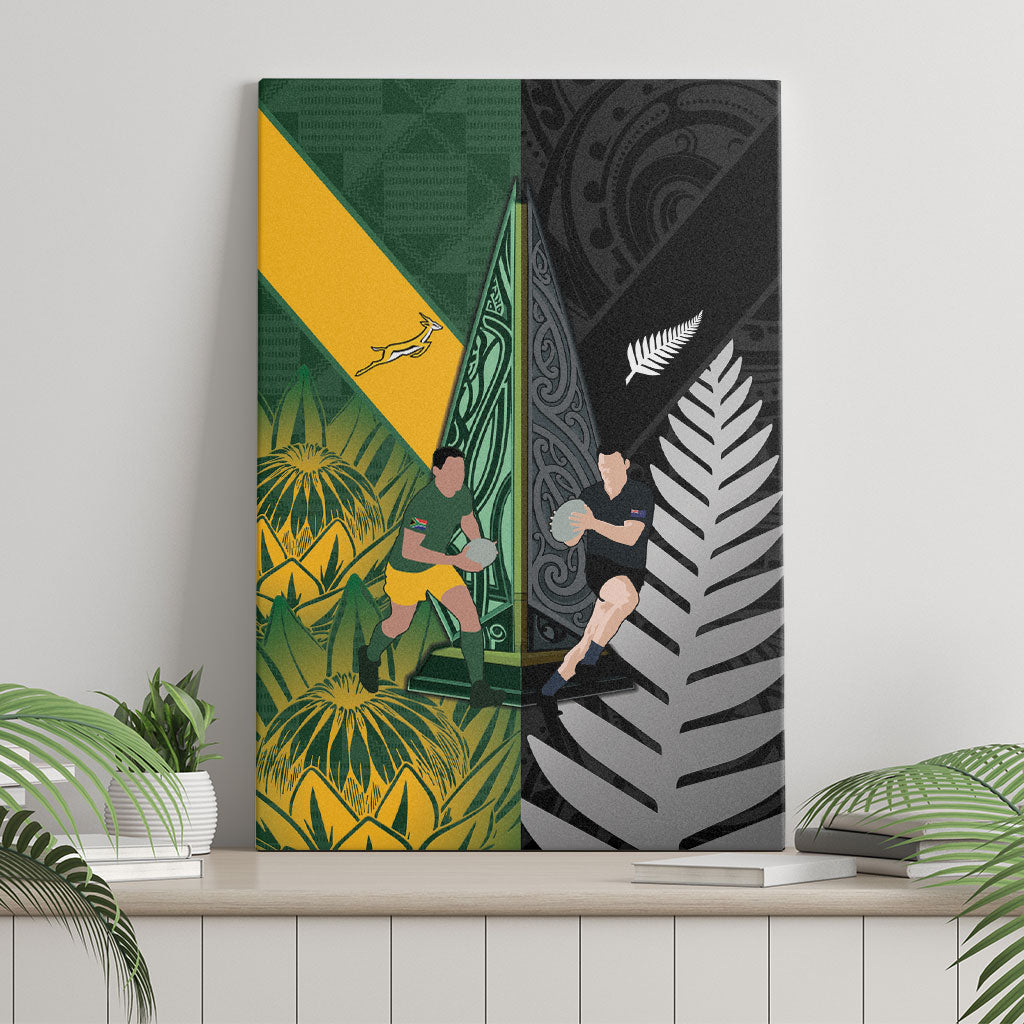 New Zealand and South Africa Rugby Canvas Wall Art Ultimate Rivalry All Black Springboks