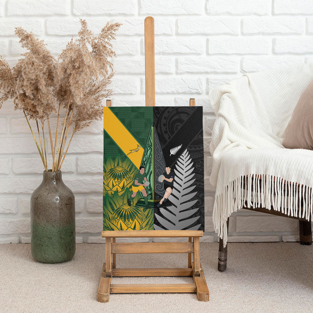 New Zealand and South Africa Rugby Canvas Wall Art Ultimate Rivalry All Black Springboks