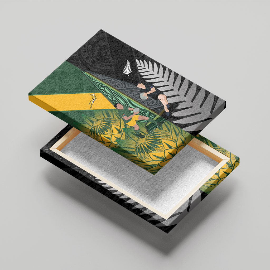 New Zealand and South Africa Rugby Canvas Wall Art Ultimate Rivalry All Black Springboks