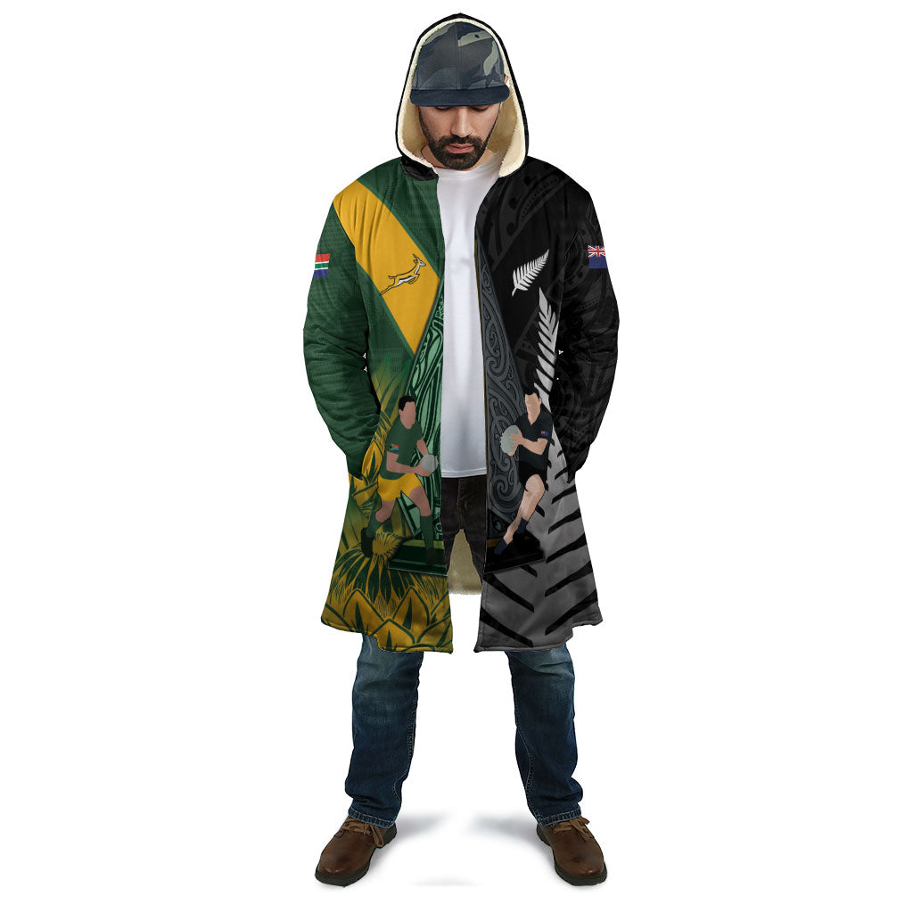 New Zealand and South Africa Rugby Custom Cloak Ultimate Rivalry All Black Springboks