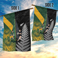 New Zealand and South Africa Rugby Garden Flag Ultimate Rivalry All Black Springboks