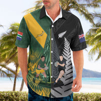 New Zealand and South Africa Rugby Custom Hawaiian Shirt Ultimate Rivalry All Black Springboks