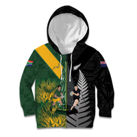 New Zealand and South Africa Rugby Custom Kid Hoodie Ultimate Rivalry All Black Springboks