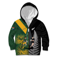 New Zealand and South Africa Rugby Custom Kid Hoodie Ultimate Rivalry All Black Springboks