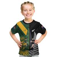 New Zealand and South Africa Rugby Custom Kid T Shirt Ultimate Rivalry All Black Springboks