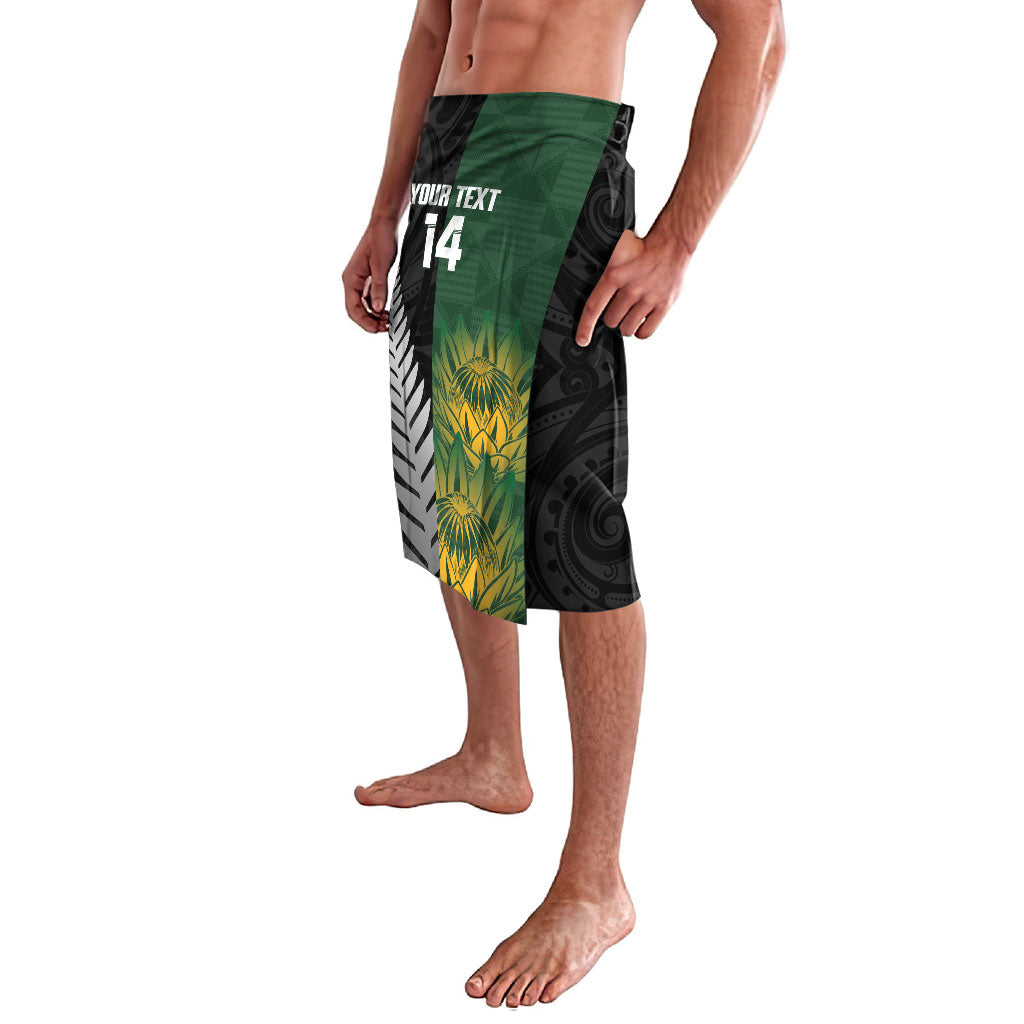New Zealand and South Africa Rugby Custom Lavalava Ultimate Rivalry All Black Springboks