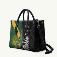 New Zealand and South Africa Rugby Leather Bag Ultimate Rivalry All Black Springboks