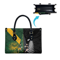 New Zealand and South Africa Rugby Leather Bag Ultimate Rivalry All Black Springboks
