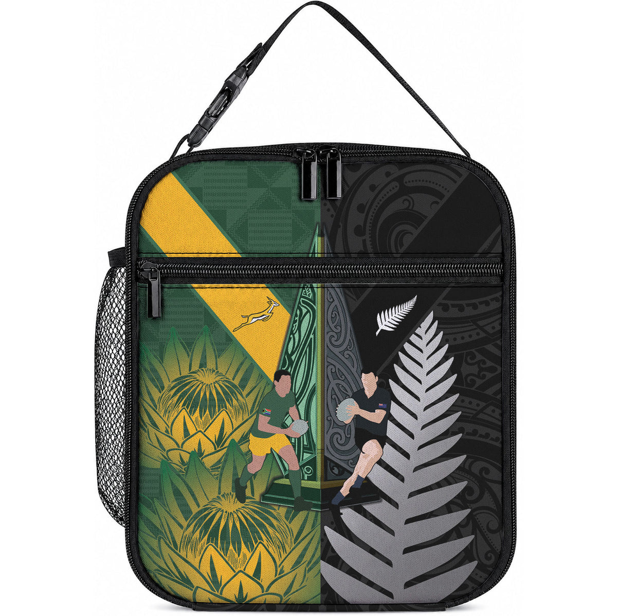 New Zealand and South Africa Rugby Lunch Bag Ultimate Rivalry All Black Springboks