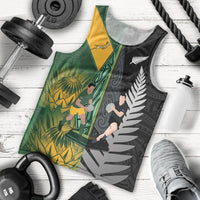 New Zealand and South Africa Rugby Custom Men Tank Top Ultimate Rivalry All Black Springboks