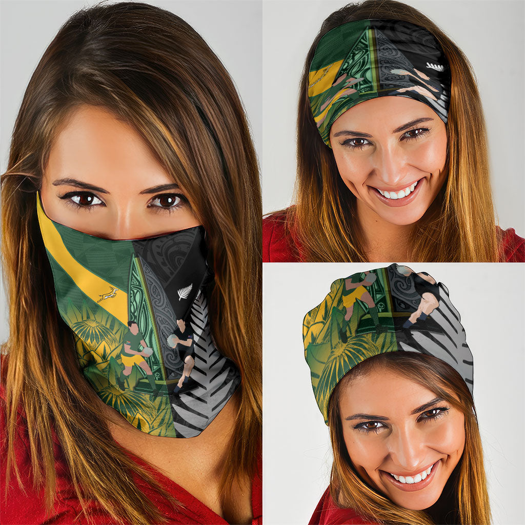 New Zealand and South Africa Rugby Neck Gaiter Ultimate Rivalry All Black Springboks