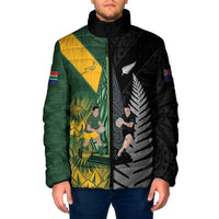 New Zealand and South Africa Rugby Custom Padded Jacket Ultimate Rivalry All Black Springboks