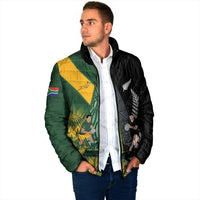 New Zealand and South Africa Rugby Custom Padded Jacket Ultimate Rivalry All Black Springboks