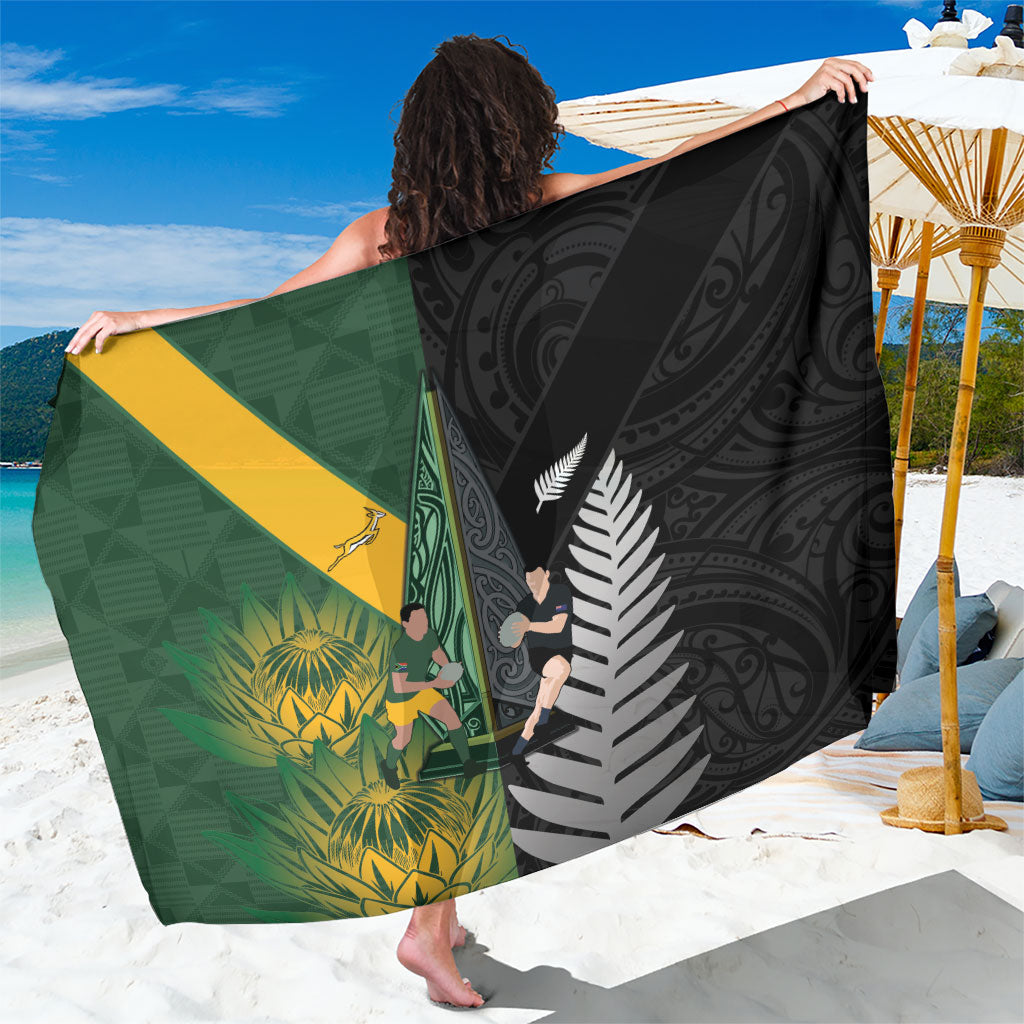 New Zealand and South Africa Rugby Sarong Ultimate Rivalry All Black Springboks