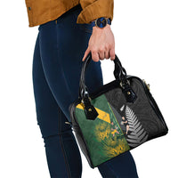 New Zealand and South Africa Rugby Shoulder Handbag Ultimate Rivalry All Black Springboks