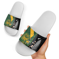 New Zealand and South Africa Rugby Slide Sandals Ultimate Rivalry All Black Springboks