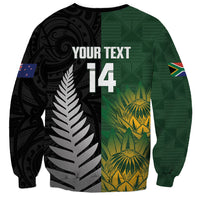 New Zealand and South Africa Rugby Custom Sweatshirt Ultimate Rivalry All Black Springboks