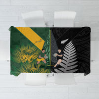New Zealand and South Africa Rugby Tablecloth Ultimate Rivalry All Black Springboks