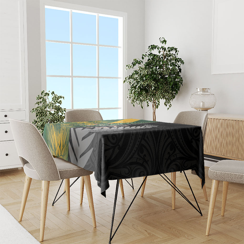 New Zealand and South Africa Rugby Tablecloth Ultimate Rivalry All Black Springboks