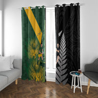 New Zealand and South Africa Rugby Window Curtain Ultimate Rivalry All Black Springboks