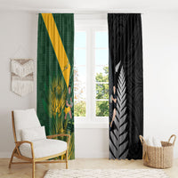 New Zealand and South Africa Rugby Window Curtain Ultimate Rivalry All Black Springboks