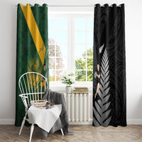 New Zealand and South Africa Rugby Window Curtain Ultimate Rivalry All Black Springboks