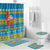 Tuvalu Christmas Bathroom Set Cute Santa Manuia te Kilisimasi - Polynesian Pride