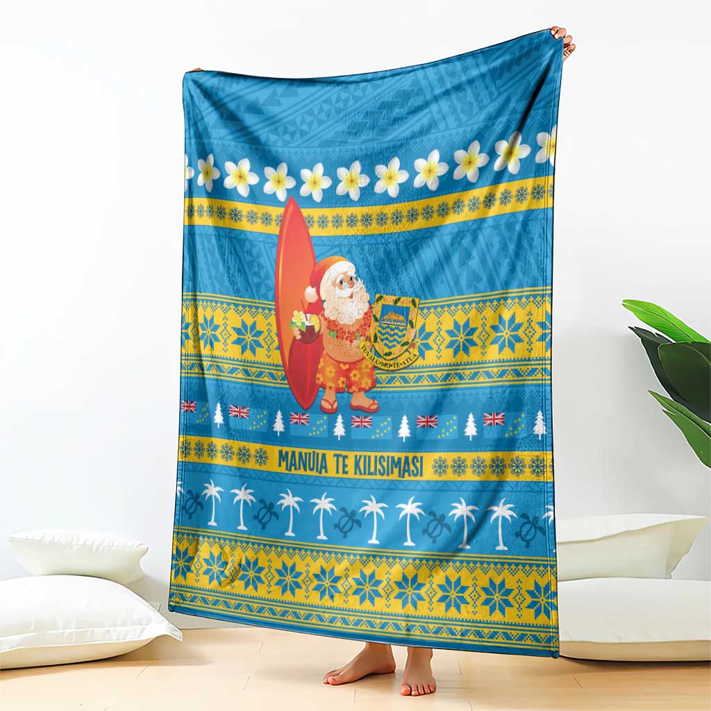 Tuvalu Christmas Blanket Cute Santa Manuia te Kilisimasi - Polynesian Pride