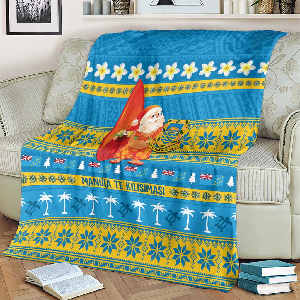 Tuvalu Christmas Blanket Cute Santa Manuia te Kilisimasi - Polynesian Pride