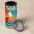 Tuvalu Christmas 4 in 1 Can Cooler Tumbler Cute Santa Manuia te Kilisimasi - Polynesian Pride